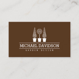 Topiary Trio Gardener Landscaping Brown Visitenkarte