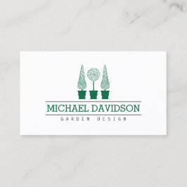 Topiary Trio Gardener Landscaping Dark Green Visitenkarte