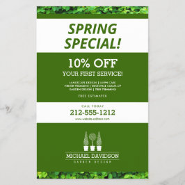 Topiary Trio Gardener Landscaping Green/White Flyer