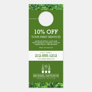 Topiary Trio Gardener Landscaping Green/White Türanhänger