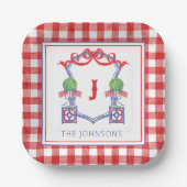 Topiary Wappen Pappteller (Vorderseite)