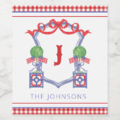 Topiary Wappen Weinetikett (Einzelnes Label)