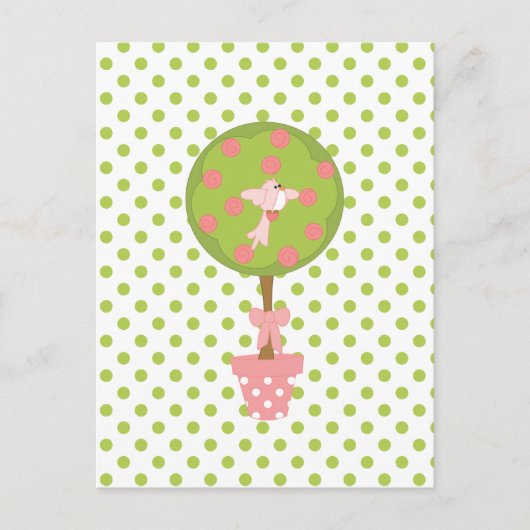 Topiary WIth Bird Postkarte (Vorderseite)