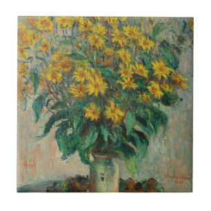 Topinambur-Blüten - Claude Monet Fliese