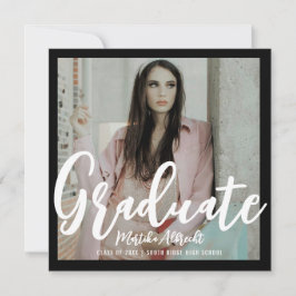 Topische Blätter | Grün und Schwarz | FOTO ABSCHLU Einladung