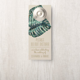 Topische Monstera Tan Gold stören Hochzeiten nicht Türanhänger