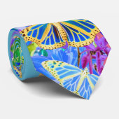 Topische Schmetterlinge des Blauen Monarchen Krawatte (Gerollt)