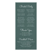 Topisches Hochzeitsprogramm Monstera Leaf Skinny Werbekarte (Hinten)