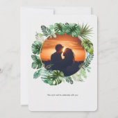 Topisches Wasserfarbmuster | Einladung zur Hochzei (Rückseite)