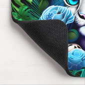 Topisches Weißes Leopardjunge Mousepad (Ecke)