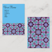 TOPKAPI,DAMASK-BLUMENFLÜSSIGKEIT BLUE BLUE-BLUMEN VISITENKARTE (Vorne/Hinten)