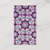 TOPKAPI,DAMASK-FLORALPINK LILA SCHWARZE BLUME VISITENKARTE (Rückseite)