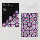 TOPKAPI,FLORALLER DAMASK PINK SCHWARZE ORIENTALE B VISITENKARTE (Vorne/Hinten)