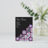 TOPKAPI,FLORALLER DAMASK PINK SCHWARZE ORIENTALE B VISITENKARTE (Stehend Vorderseite)