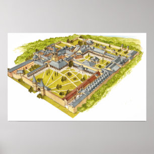 Topkapi Palace. Istambul Turquey. Aerial view Poster