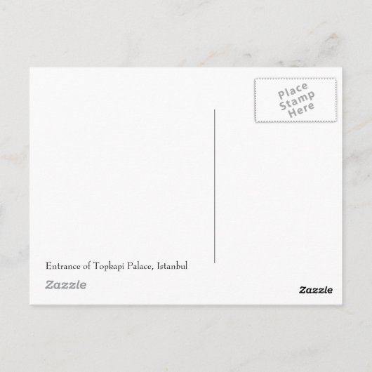 Topkapi-Palast Postkarte (Rückseite)