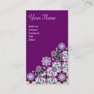 TOPKAPI, ROSA GRÜNE ORIENTALISCHE MIT BLUMENBLUMEN VISITENKARTE