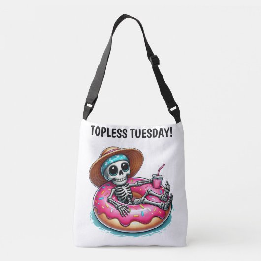 TOPLESS TUESDAY SKELETON TRAGETASCHEN MIT LANGEN TRÄGERN (Rückseite)