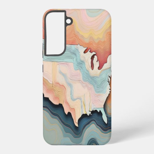 Topo Pastels Samsung Galaxy Hülle (Rückseite)