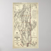 Topografie des Südens Nevada Poster (Vorne)