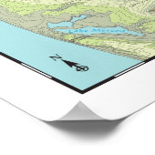 Topografie Karte von San Francisco (2013) Poster (Ecke)