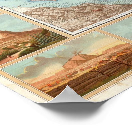 Topografie Mexikos Poster (Ecke)