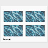 Topografie Neuseelands von oben Rechteckiger Aufkleber (Blatt)