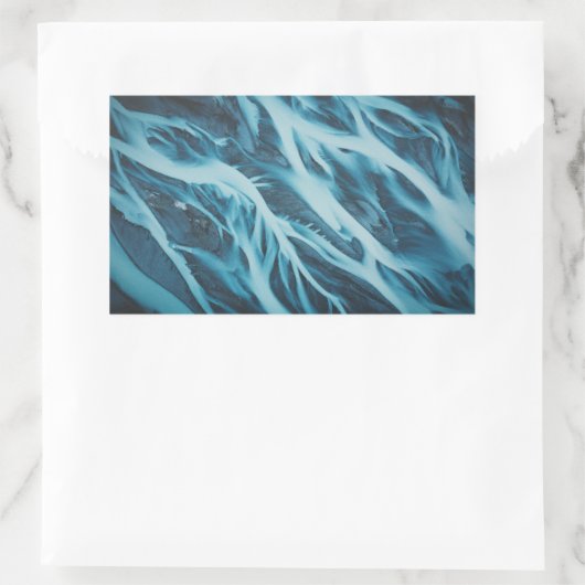 Topografie Neuseelands von oben Rechteckiger Aufkleber (Tasche)