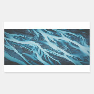 Topografie Neuseelands von oben Rechteckiger Aufkleber