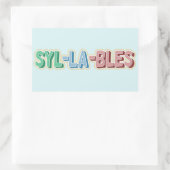 Topografie Rechteckiger Aufkleber (Tasche)