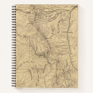 Topografie TruckeeDonner-Pass-Region, Kalifornien Notizblock