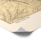 Topografie TruckeeDonner-Pass-Region, Kalifornien Poster (Ecke)