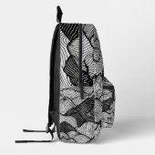 Topografische Berge Bedruckter Rucksack (Links)