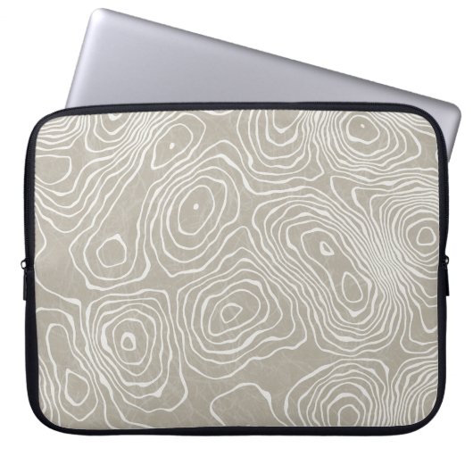 Topografische Erdlinien: Bio Karte Laptopschutzhülle (Vorderseite)