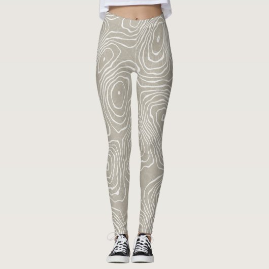 Topografische Erdlinien: Bio Karte Leggings (Vorderseite)