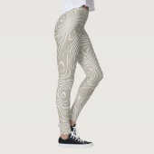 Topografische Erdlinien: Bio Karte Leggings (Rechts)