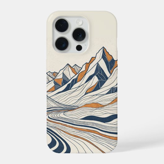 Topografische Höhenschichtlinien des Berges iPhone Hülle (Rückseite)