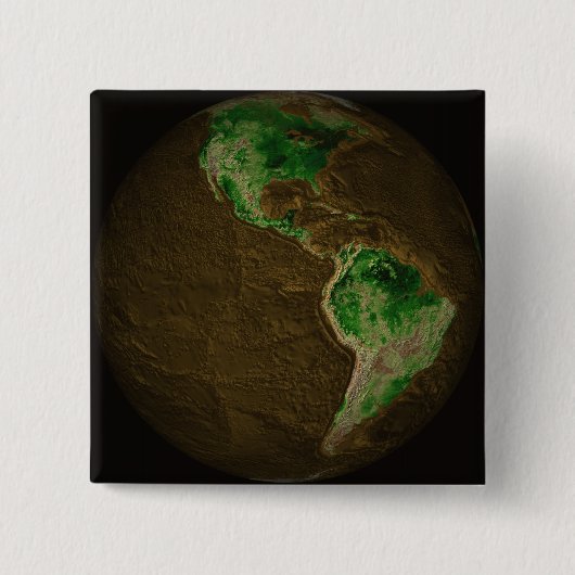 Topografische Karte der Erde Button (Vorderseite)