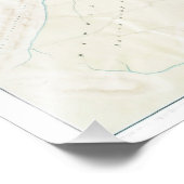 Topografische Karte der Ruinen des Posters Thebes Fotodruck (Ecke)