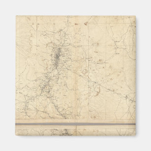 Topografische Karte der Washoe Mining Region Magnet