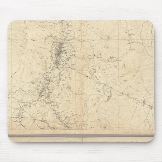 Topografische Karte der Washoe Mining Region Mousepad (Vorne)