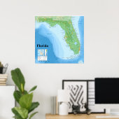 Topografische Karte des amerikanischen Staat von F Poster (Heimbüro)