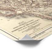 Topografische Karte des Mississippi-Flusses Poster (Ecke)