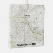 Topografische Karte des Snowmassengebirges Keramikornament (Rechts)