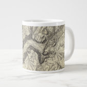 Topografische Karte des Yosemite-Tals Jumbo-Tasse (Vorderseite Rechts)