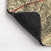 Topografische Karte des Yosemite-Tals Mousepad (Ecke)