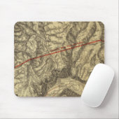 Topografische Karte des Yosemite-Tals Mousepad (Mit Mouse)