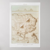Topografische Karte eines Teils der Pyramiden von  Poster (Vorne)