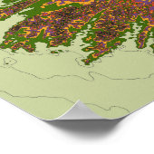 Topografische Karte Irland Poster (Ecke)