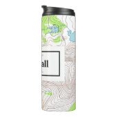 Topografische Karte mit Ihrem Namen und Monogramm Thermosbecher (Nach rechts gedreht)